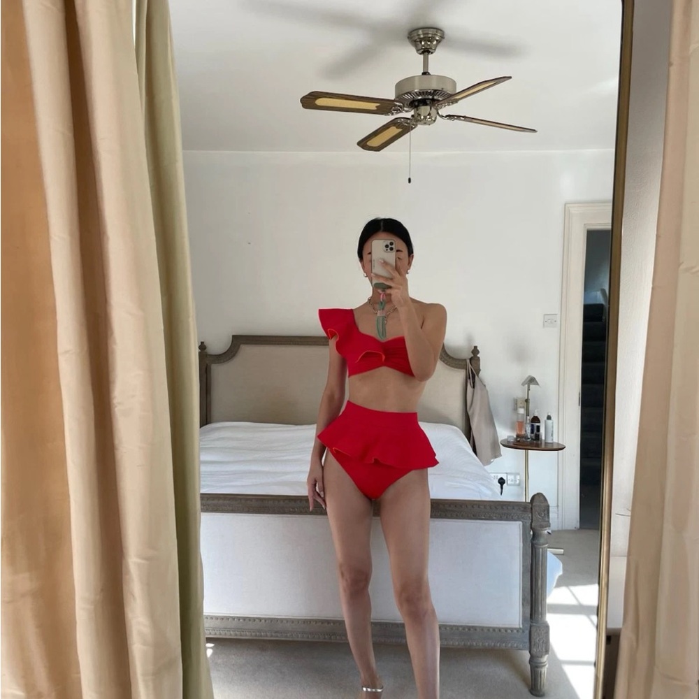 Red Ruffle Bikini Set - Women's Swim - Picture 4 of 4